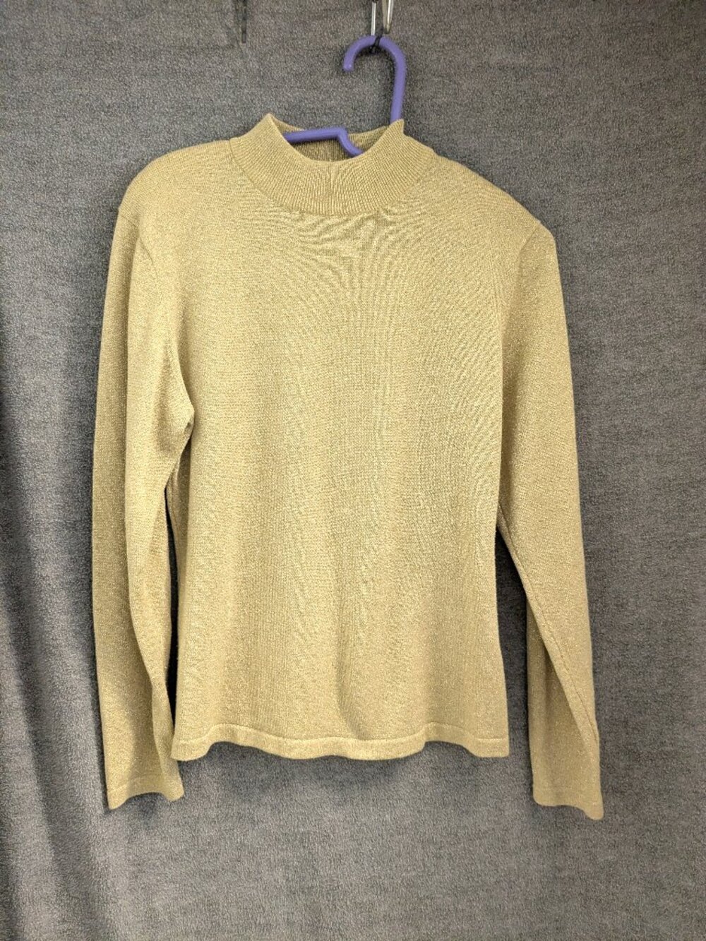 LAST CHANCE!  Vintage Size Medium NEK Sparkling Golden Thread Sweater